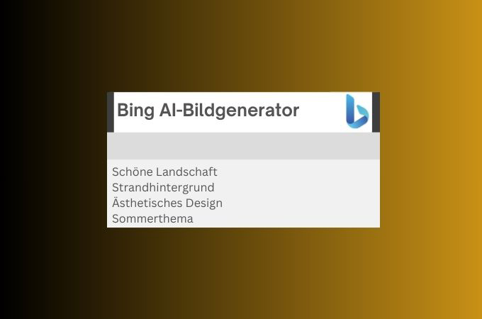 Bilder mit Bing generieren