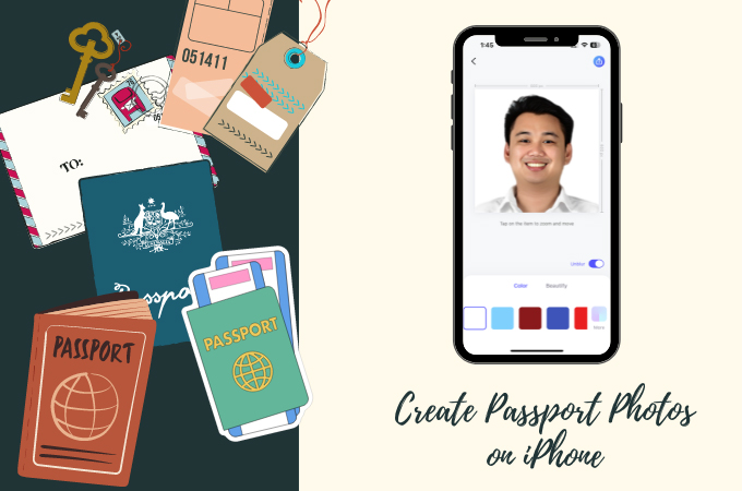 create a passport photo on iphone