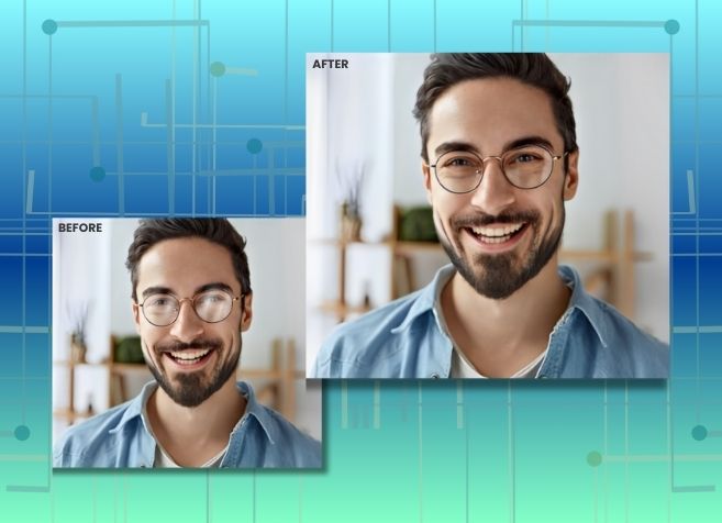 enlever les reflets des lunettes d’une photo en ligne