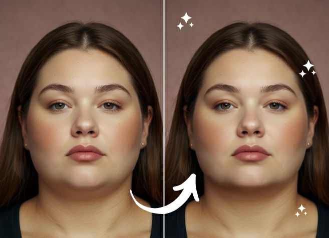 remove double chin from photo online free