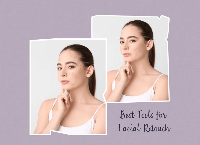 before and after results for a facial retouch online