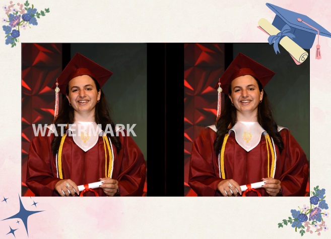 picwish save remove watermark from grad photos