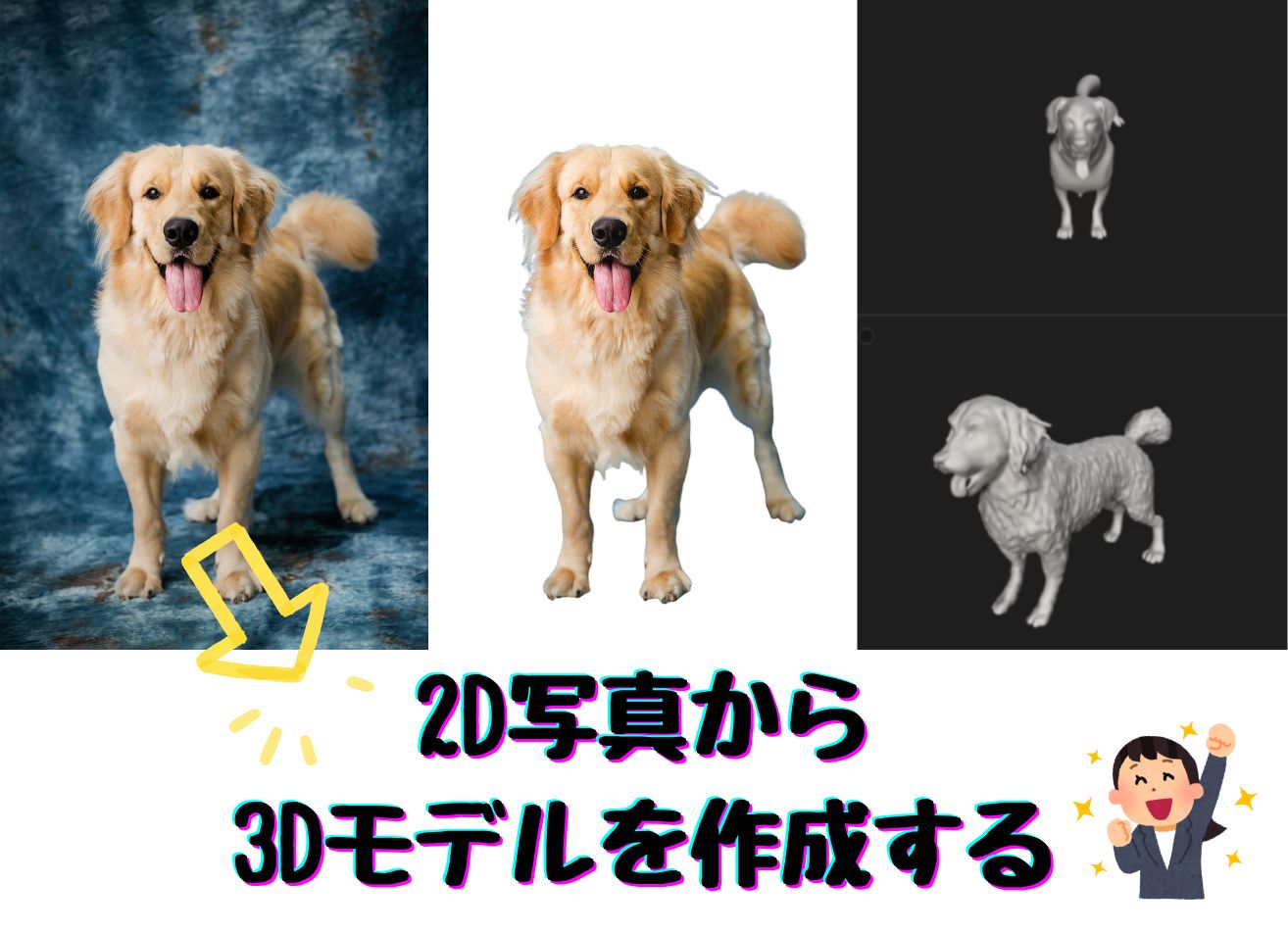 写真から3Dモデルを作成