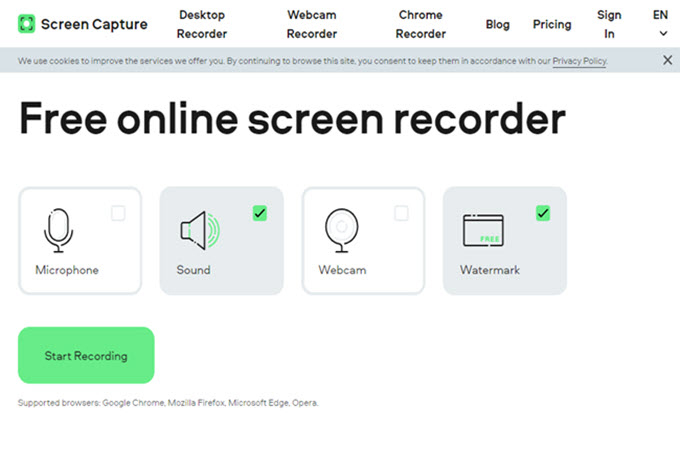 free online screen recorder no watermark