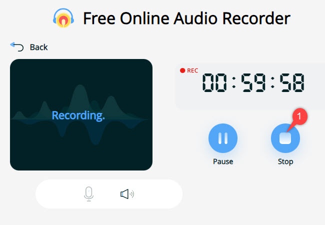 apowersoft stop audio recording