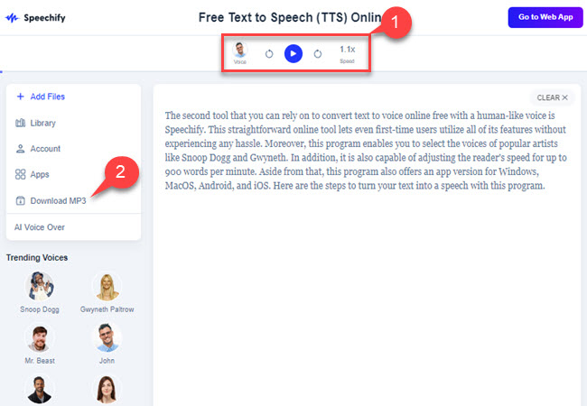convert text to voice online free
