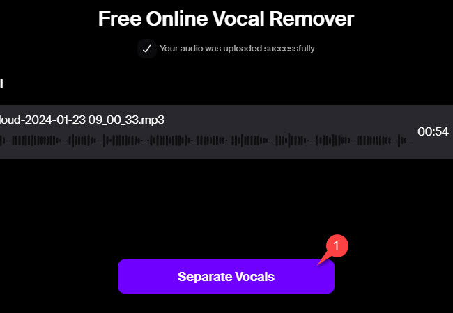 AI separate vocals free