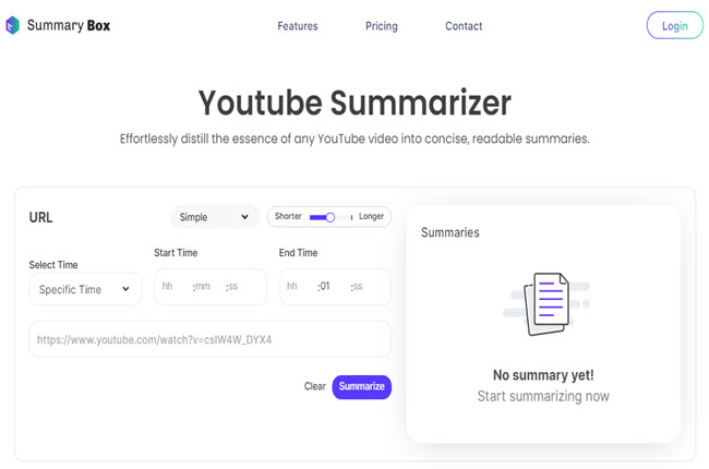 YouTube video summary generator