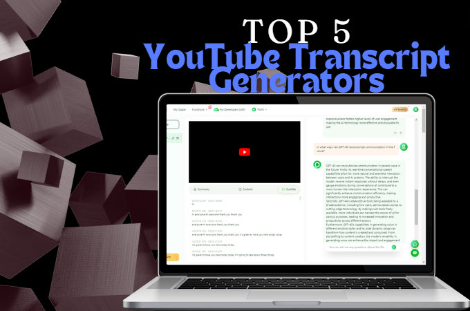 YouTube transcript generator