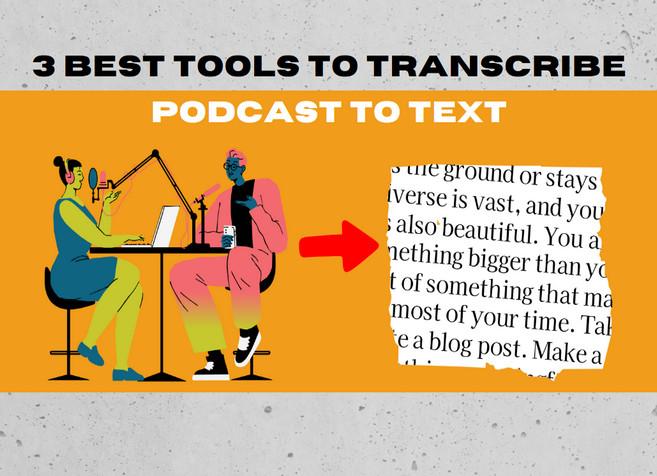 transcribe podcast to text