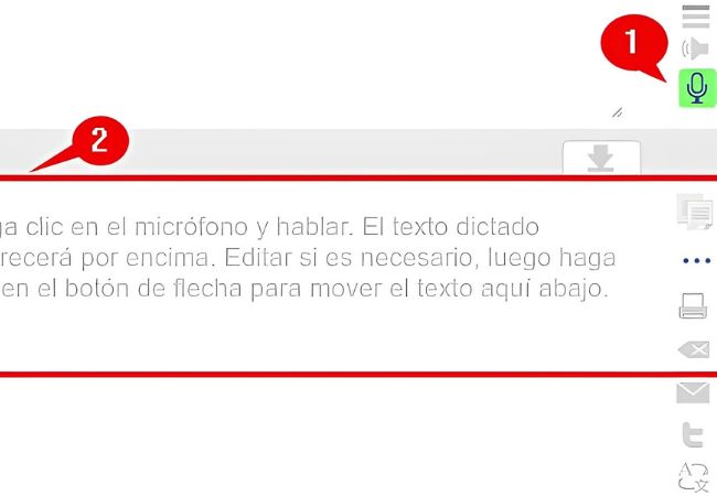 acceder a talktyper haz clic en el micrófono