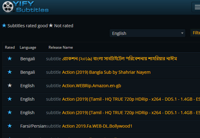 yify english subtitle download