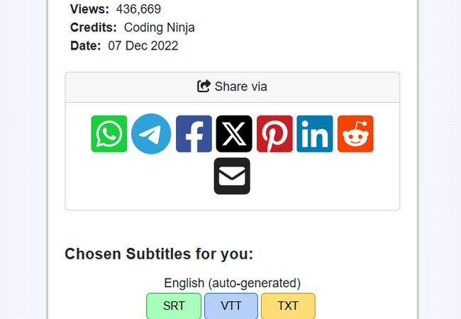 downloadyoutubesubtitles youtube subtitle download interface