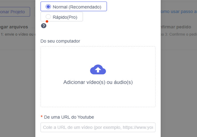 interface do usuário para download de legendas easysub