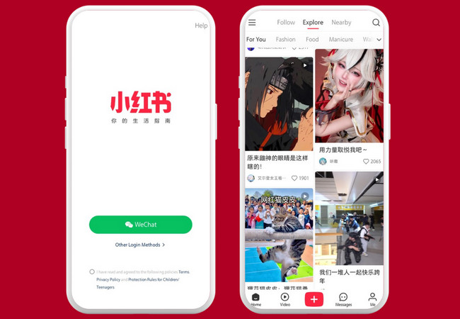 rednote main interface tiktok alternative