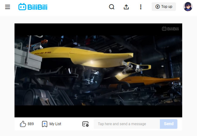 access the bilibili video you wish to download