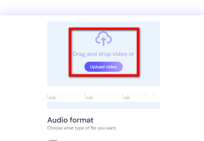 upload the video file on biteable