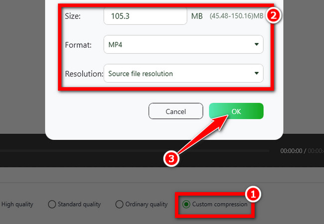 reccloud select custom to tweak settings