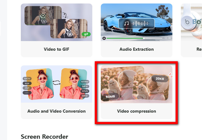 reccloud select the video compression option