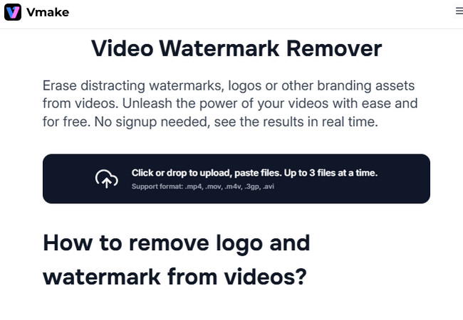 vmake import the video with watermark