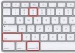 keyboard shortcut on macbook air