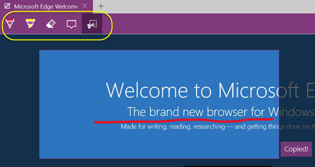 how to take screenshot in Microsoft Edge