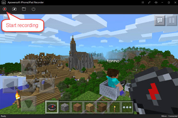 how to record Minecraft PE