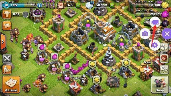 recording clash of clans on Android