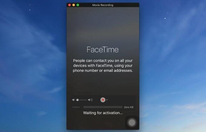 record FaceTime with QuickTime Player