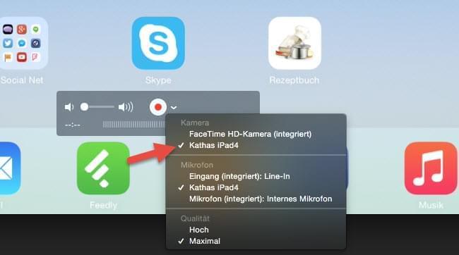 iPad Pro mit QuickTime aufnehmen