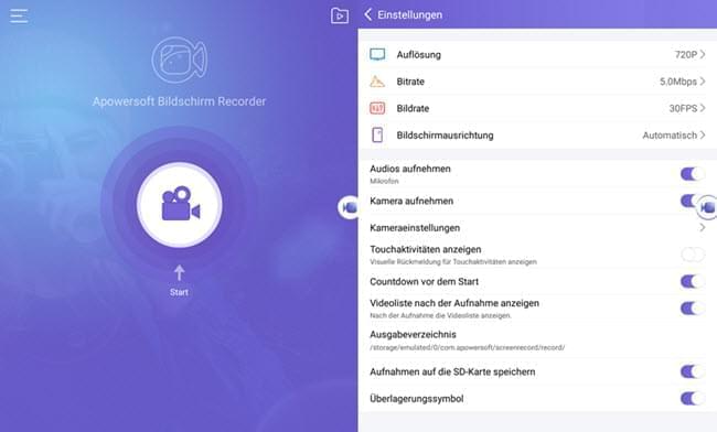 Android Bildschirm Recorder