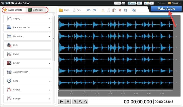 edit music in free audio editor