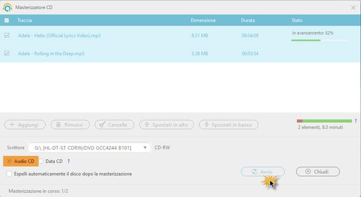 masterizzazione di CD audio
