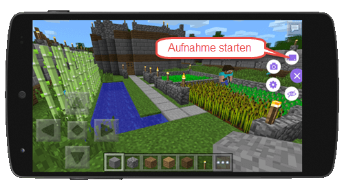 Minecraft PE auf Android aufnehmen