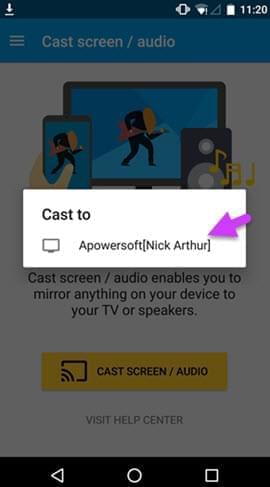 Google Cast for sharing