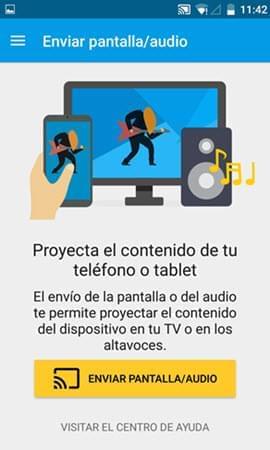 Google Cast para enviar pantalla