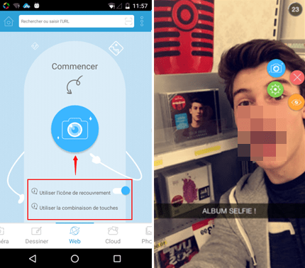 capturer Snapchat sur Android