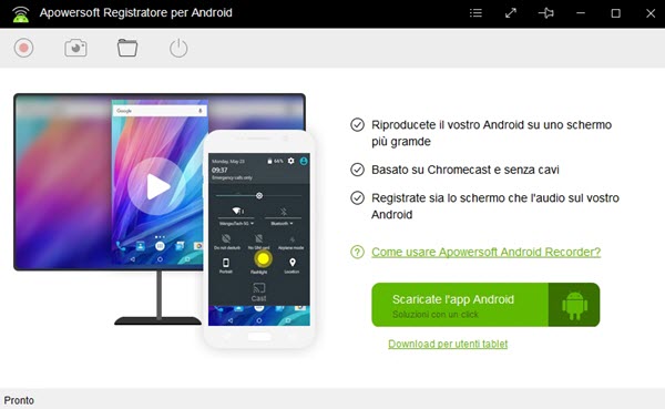 registrare lo schermo per android