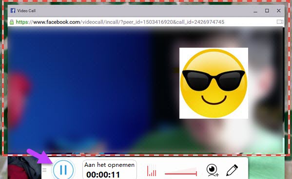 Facebook video chat op te nemen