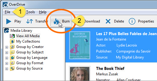 burn audiobook CD