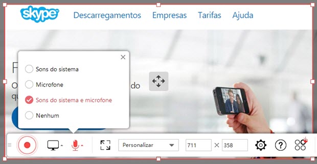 showmore gravador para Skype