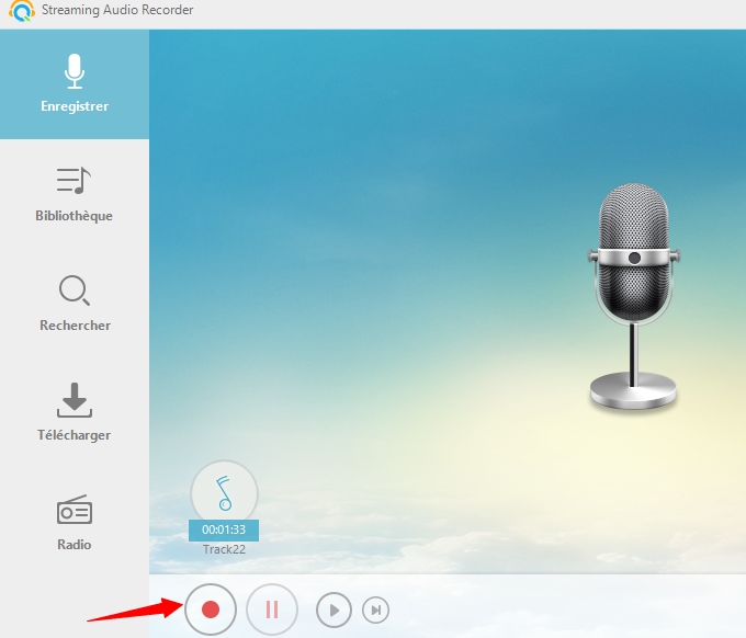 enregistrer l'audio via Streaming Audio Recorder