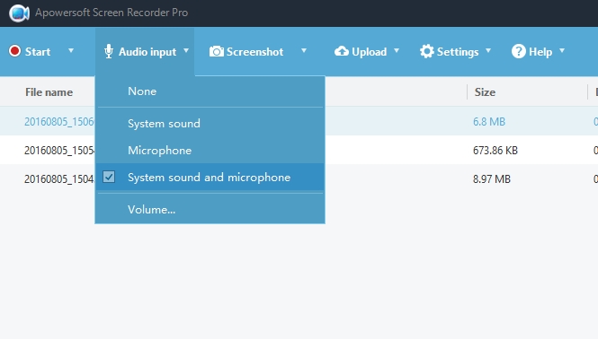 select one audio input