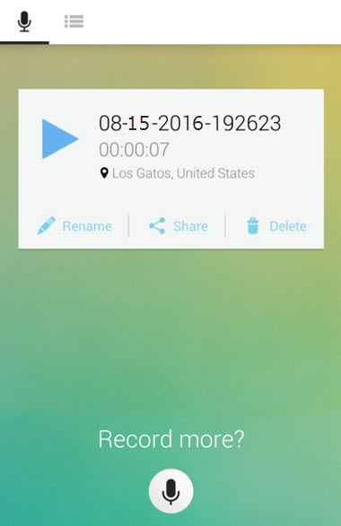 Skyro voice recorder