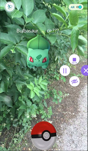 optagelse Pokémon Go på Android