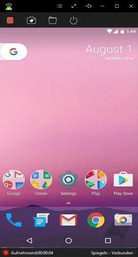 Android Nougat Aufnahmen