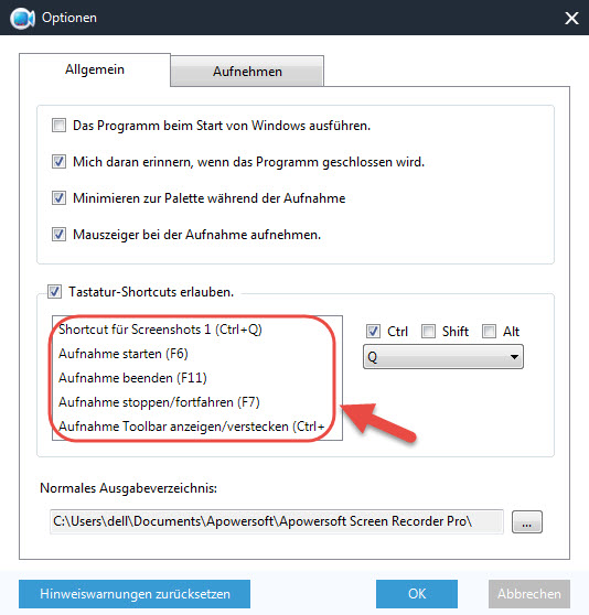 Apowersoft Bildschirm Recorder Pro