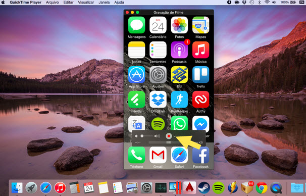gravar iPhone com QuickTime