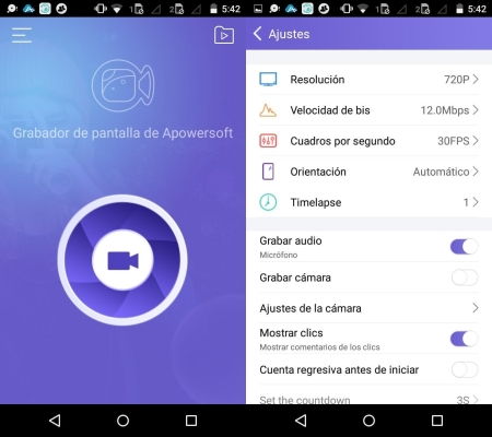 grabador de pantalla android