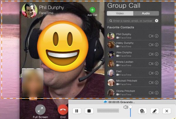 gravar chamadas do facetime